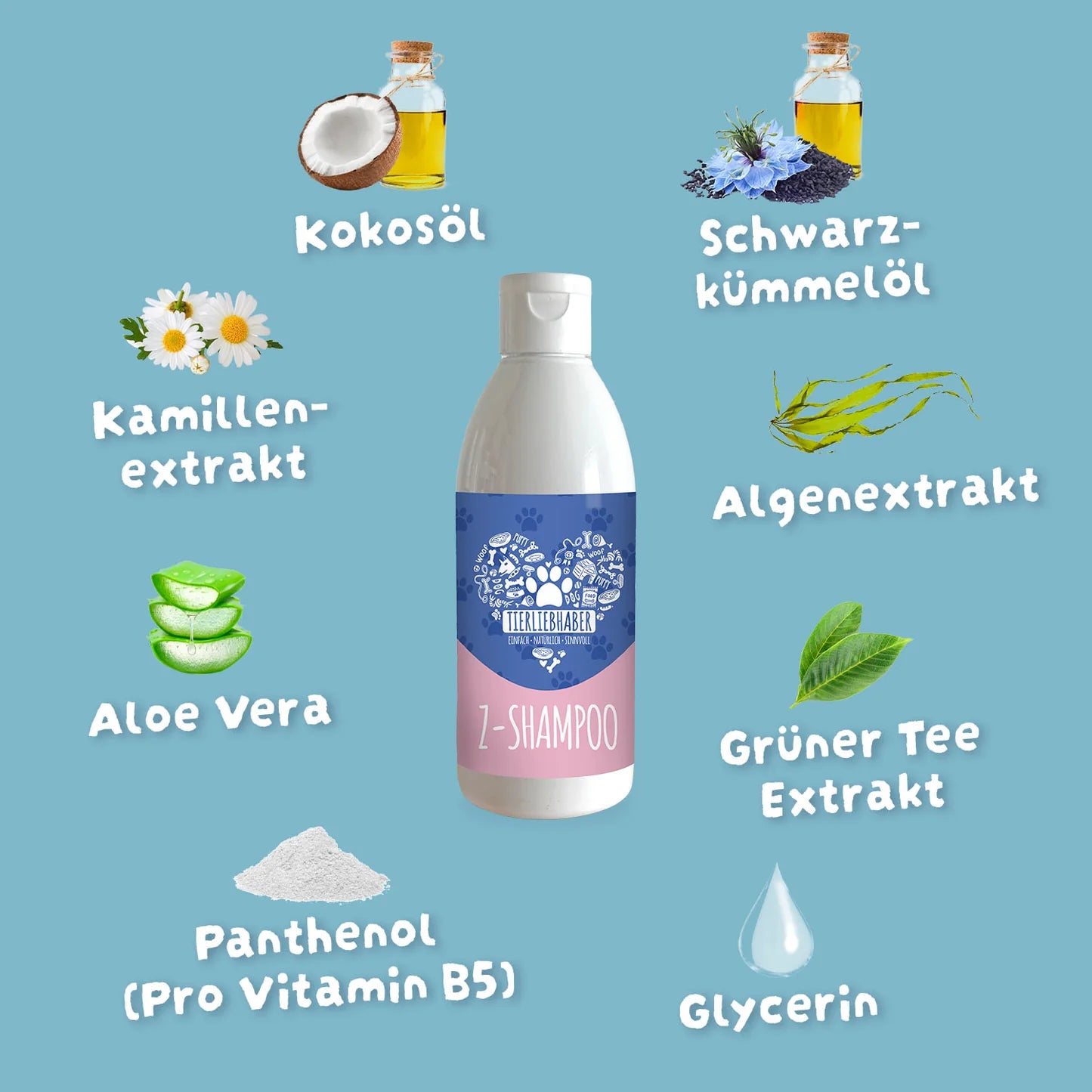 Anti-Zecken-Box: Z-SNACK, Z-SPOT & PREMIUM Fellpflege Shampoo + GRATIS Bio-Kotbeutel