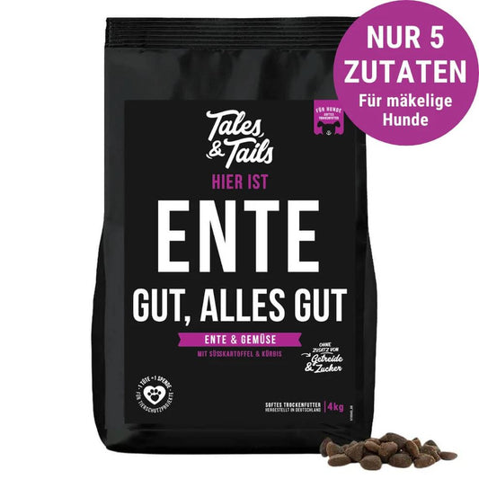 "Ente gut, alles gut" - softes Trockenfutter mit 70% Ente