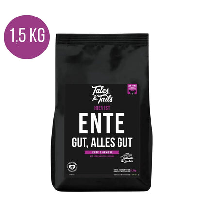 "Ente gut, alles gut" - softes Trockenfutter mit 70% Ente