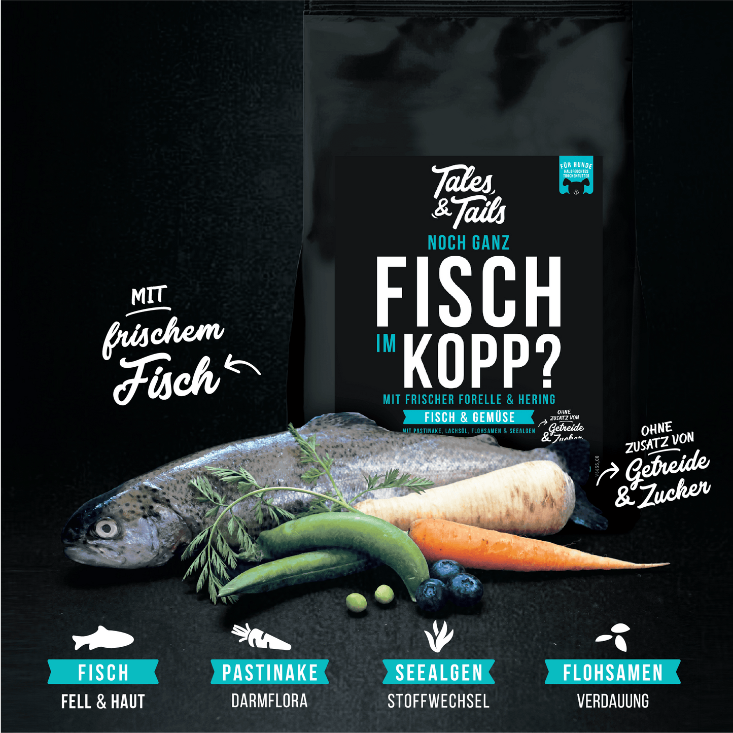 "Noch ganz Fisch im Kopp?" - Softes Trockenfutter mit Fisch