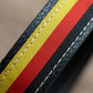 Leder Hundehalsband schwarz-rot-gold