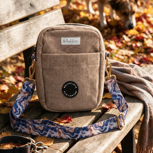 Gassi-Tasche CORD - Leckerlitasche mit Kotbeutelspender